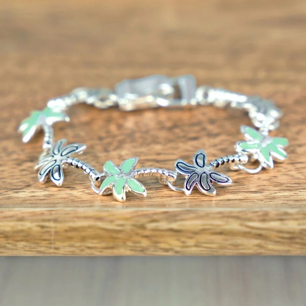 Icon Collection Palms Silver Bracelet